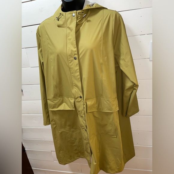 YESTA Long Hooded Raincoat Size 20w - Picture 8 of 10